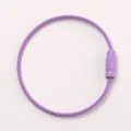 Purple stainless steel wire keyring craft loop for DIY handmade luggage charm accessories - Purple
