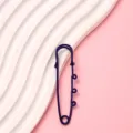 Purple metal safety pin waist buckle, candy color decorative brooch DIY accessory for apparel use. - Sapphire Blue