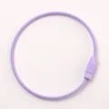 Purple coated steel wire keychain loop, durable metal ring for DIY crafts and hanging charms. - Light Purple
