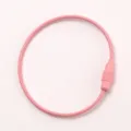 Pink metal wire keychain ring DIY craft hanging loop jewelry accessory daily use hardware tool - Pink