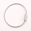 Stainless steel wire cable keychain ring loop for DIY craft hanging accessories SKU - Silver