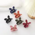 Mollette per capelli a farfalla opache in vari colori per acconciature eleganti. - Blu navy