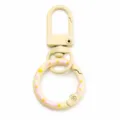 Cute Donut Style Metal Keychain Spring Gate Ring DIY Bag Charm Hardware Accessory - Off White