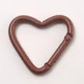 Herzförmiger Karabiner Braune Aluminiumlegierung Federclip Rucksack Haken Täglich - Braun