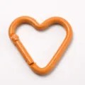 Oranger Herz Karabiner Aluminium Legierung Rucksack Clip, Süßer Herzförmiger Haken Outdoor - Orange