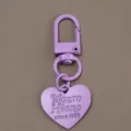 Purple heart keychain alloy bag pendant DIY hanging ornament cute accessories for women girls - Purple