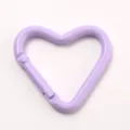 Lila herzförmiger Aluminium Karabinerhaken Snap Clip für Rucksack Outdoor Camping Zubehör - Hellviolett