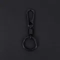 Schwarzer Metall Schlüsselanhänger Karabiner mit Federring Clip Haken für den Alltag. - Federring und Karabiner / Schwarz