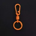 Moschettone in lega arancione portachiavi anello in metallo ciondolo accessorio moda chic - Anello a molla e moschettone / Arancione