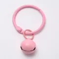Rosa lackierter Metall Ring mit kleiner Glocke, schönes DIY Schlüsselanhänger Zubehör. - 3cm Ring 14mm Glocke / Rosa