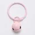 Süßwarenfarbe lackierter Glocken Schlüsselring Metallkartenring DIY Tasche Anhänger rosa. - 3cm Ring 14mm Glocke / Hellrosa