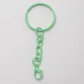 Portachiavi verde macaron catena a quattro sezioni anello metallico accessorio borsa DIY - Verde Menta