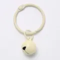 Bonbonfarbener lackierter Glocken-Schlüsselanhänger Metall-Ring DIY Tasche Zubehör - 3cm Ring 14mm Glocke / Gebrochenes Weiß