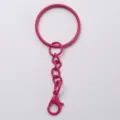 Portachiavi in metallo rosa accessorio fai da te con moschettone per ciondolo borsa - Rosso Rosa