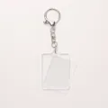 Clear acrylic blank photo keychain DIY transparent photo frame key ring pendant item - Photo Frame Keychain / Clear