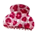 Molle per capelli stampa leopardata rosa fermaglio squalo chic in acetato accessori eleganti donna - Mollone Lingotto / 4x3.5x3.5cm / Rosa