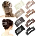 Set di grandi mollette per capelli opache piatte accessori minimalisti per donne styling - Stile D