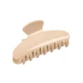 Minimalist nude beige hair claw clip detail shot, elegant daily shark hair accessory for women. - Light Coffee