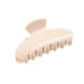 Minimalist solid color hair claw clip elegant french style daily styling hair accessory - Nude