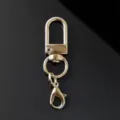 Gold zinc alloy key ring lobster clasp swivel clip DIY bag hardware accessories - Gate Buckle + Lobster Clasp / Gold