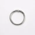 Anneau ressort en alliage de zinc 32mm mousqueton rond en métal pour bijoux et sacs DIY - Argent