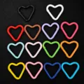 Bunte Legierung Herz Form Karabiner Schlüsselanhänger DIY Tasche Zubehör Optionen Auswahl. - Mischung Herzschnalle