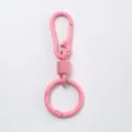 Rosa Metall Schlüsselanhänger Karabiner Federring DIY Taschenanhänger für Zubehör. - Rosa