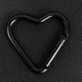 Schwarzer herzförmiger Legierungs-Karabiner Schlüsselanhänger Clip für DIY-Taschenzubehör. - Schwarze Herzschnalle