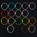 Bunte Stahldraht Schlüsselringe Kabel Schlaufen für DIY Taschenanhänger Schmuck Zubehör - Bunt