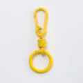 Hellgelber Metallfeder Schlüsselanhänger Karabiner Ring DIY Taschen Schmuck Zubehör - Gelb