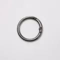 Anneau à ressort en alliage de zinc 32mm gris métal porte-clés rond ouvrant sac DIY - Métal canon