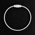Weiß beschichteter Stahldraht Schlüsselanhänger Ring, Metallkabel Schlüsselhalter Zubehör. - Weiß