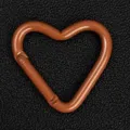 Herzförmiger Metall Karabiner Haken Clip für DIY Schlüsselanhänger Taschen Zubehör braun - Braune Herzschnalle
