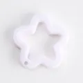 Weißer Acryl Stern Anhänger Charm DIY Schlüsselanhänger Zubehör Schmuckherstellung Teil - Weiß - Massiver Fünfeckiger Stern