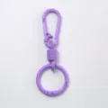 Porte-clés mousqueton anneau à ressort peinture cuisson violette pendentif bijoux DIY - Violet