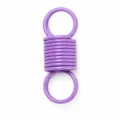 Purple metal spring connector 8-shape double ring DIY jewelry hardware accessory part - Purple - Double Spring Ring