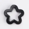 Schwarzer Acryl Stern Anhänger DIY Schmuck Zubehör für Schlüsselanhänger und Taschen - Schwarz - Massiver Fünfeckiger Stern