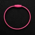 Anello portachiavi in filo metallico rosa, accessorio ciondolo borsa fai-da-te verniciato - Rosso Chiaro