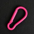 Pink metal gourd carabiner snap hook for DIY keychain bag charm purse accessory hardware. - Rose Red