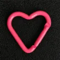 Pink heart carabiner keychain charm alloy clip clasp for DIY jewelry bag accessory cute - Rose Red Heart Buckle