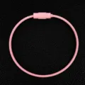 Portachiavi in cavo di metallo rosa, anello con chiusura a vite per ciondoli e accessori. - Rosa