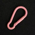 Pink pear-shaped alloy carabiner clip, cute keychain charm and DIY bag pendant accessory. - Pink