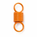 Colorful painted spiral tension spring buckle DIY double ring jewelry connector parts - Orange - Double Spring Ring