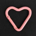 Pink heart carabiner keychain alloy snap hook DIY bag charm cute jewelry accessory - Pink Heart Buckle