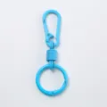 Porte-clés Anneau à Ressort Bleu Mousqueton en Métal Clip DIY Pendentif de Sac 1pc - Bleu