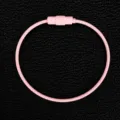 Anello con filo di metallo rivestito rosa connettore portachiavi per accessori borsa - Rosa Chiaro