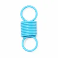 Blue spring connector metal ring DIY jewelry making finding component charm accessories - Blue - Double Spring Ring
