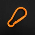 Orange alloy gourd carabiner keychain, durable metal snap hook for DIY jewelry and bag charms. - Orange