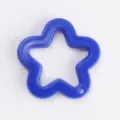 Blue acrylic star pendant charm DIY perler bead jewelry making accessory for cute bags. - Royal Blue - Solid Five-Pointed Star