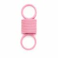 Pink spring double loop connector, metal DIY jewelry accessories, 8-shape buckle part. - Pink - Double Spring Ring